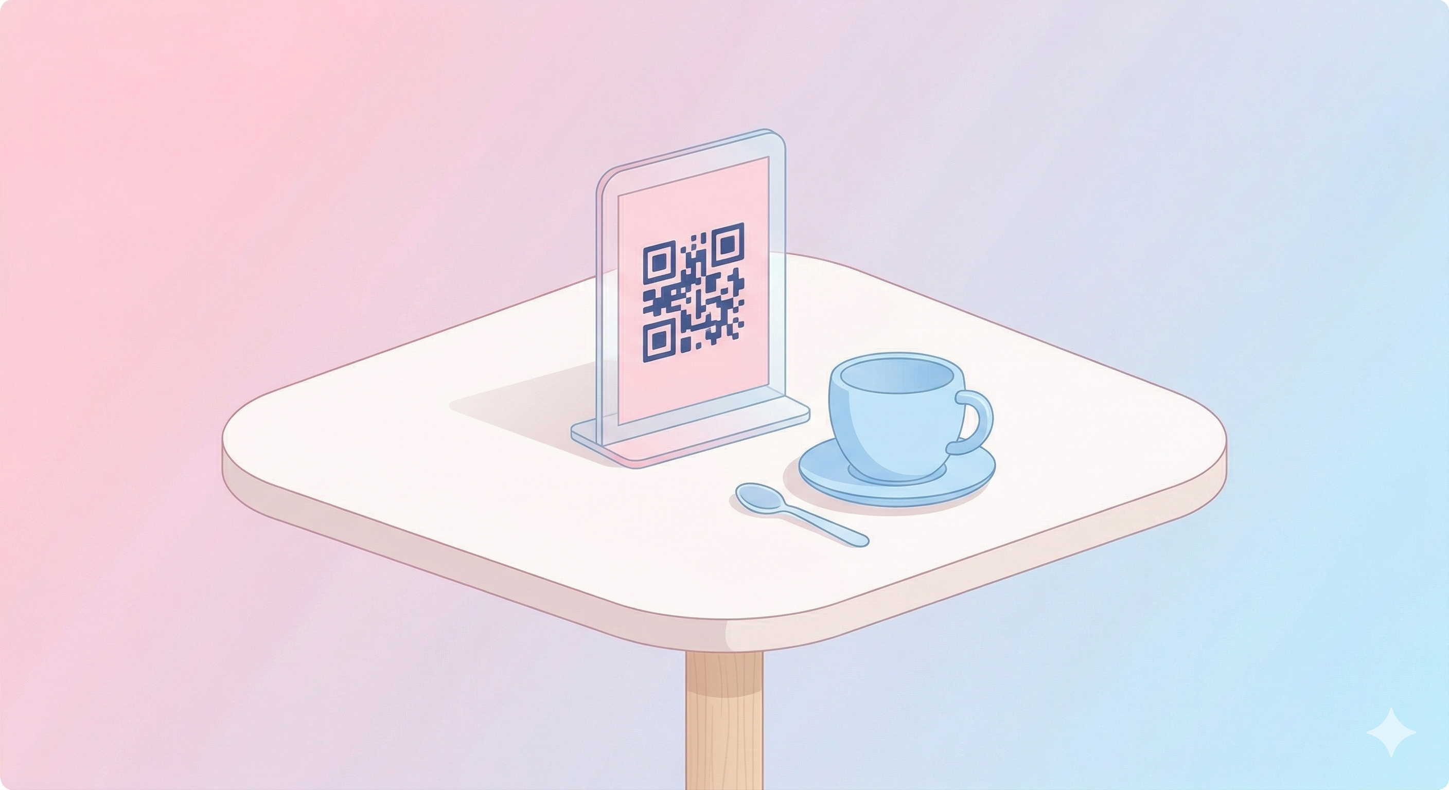 QRコードをテーブルに設置